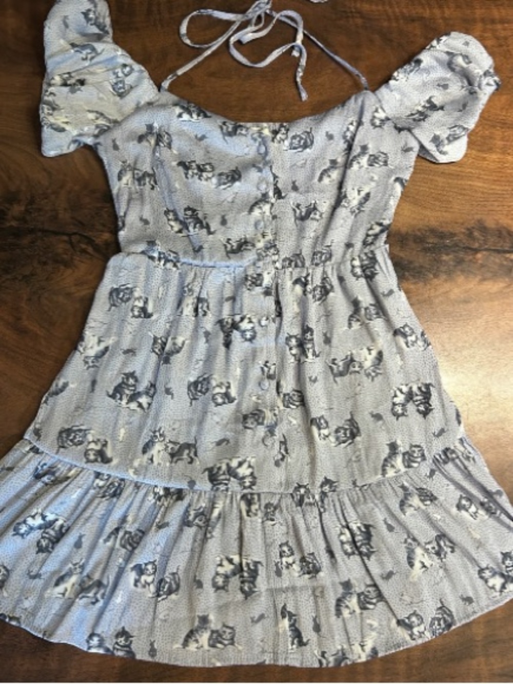 Girls Light Blue Floral Sundress